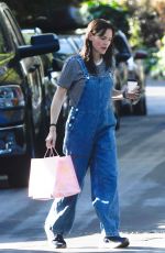 JENNIFER GARNER in Denim Overalls Out for Coffee in Los Angeles 04/19/2025