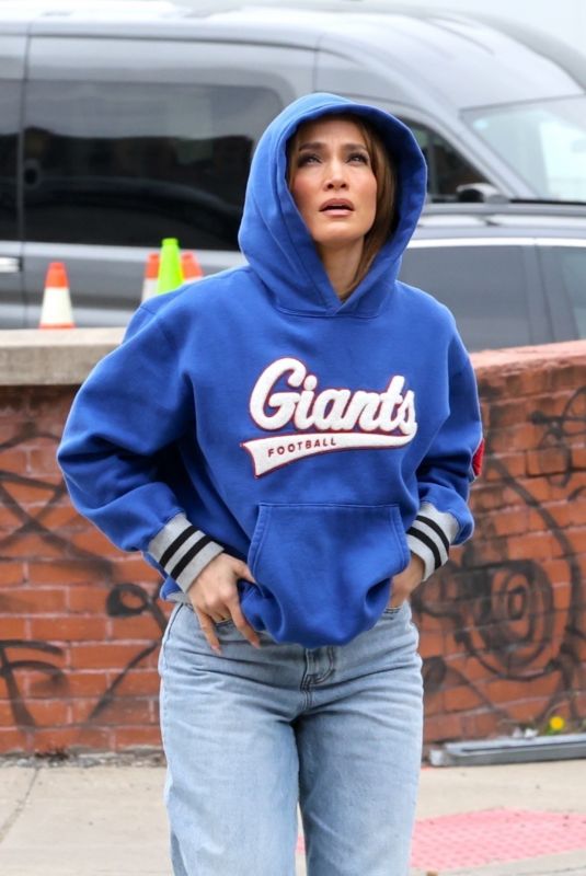 JENNIFER LOPEZ on the Set in Hoboken in New Jersey 04/21/2025