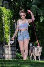 JOEY KING Out for a Dog Walk in Los Angeles 04/25/2025