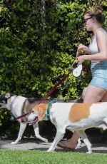 JOEY KING Out for a Dog Walk in Los Angeles 04/25/2025