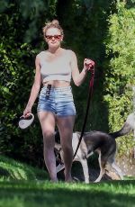 JOEY KING Out for a Dog Walk in Los Angeles 04/25/2025