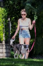 JOEY KING Out for a Dog Walk in Los Angeles 04/25/2025
