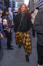 JUSTINE SKYE Arrives at Knicks Game at Madison Square Garden in New York City 04/08/2025