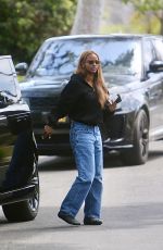 JUSTINE SKYE Leaves Breakfast with Hailey and Justin Bieber in Los Angeles 04/14/2025