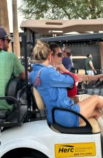 KATE HUDSON Opts for a Golf Cart Ride at Coachella 04/13/2025