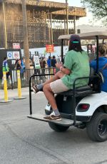 KATE HUDSON Opts for a Golf Cart Ride at Coachella 04/13/2025