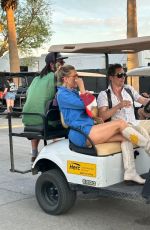 KATE HUDSON Opts for a Golf Cart Ride at Coachella 04/13/2025