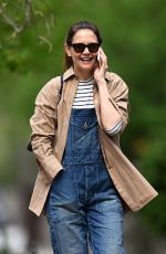 KATIE HOLMES Out and About in New York 04/25/2025