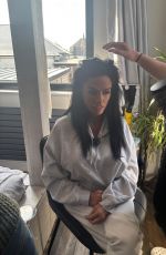 KATIE PRICE Getting Her Hair & Make-up Done in Preparation for Jack the Ripper 04/04/2025