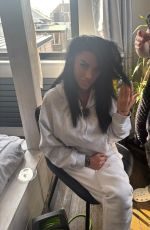KATIE PRICE Getting Her Hair & Make-up Done in Preparation for Jack the Ripper 04/04/2025