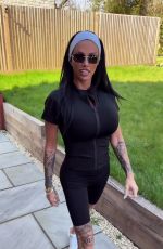 KATIE PRICE Show off Her Figure in JYY London Active Set 04/14/2025
