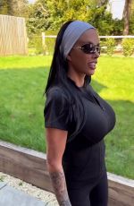 KATIE PRICE Show off Her Figure in JYY London Active Set 04/14/2025