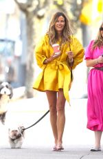 KELLY BENSIMON Out with Her Faughter and Dog in The Hamptons 04/20/2025