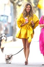 KELLY BENSIMON Out with Her Faughter and Dog in The Hamptons 04/20/2025