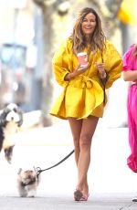 KELLY BENSIMON Out with Her Faughter and Dog in The Hamptons 04/20/2025