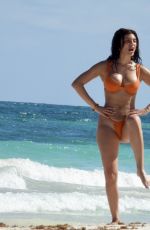 KELSEY CALEMINE in Bikini at a Beach in Cancun 03/20/2025