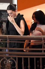 KENDALL and KYLIE JENNER, HAILEY BIEBER and ANASTASIA KARANIKOLAOU at Sushi Park in West Hollywood 04/03/2025