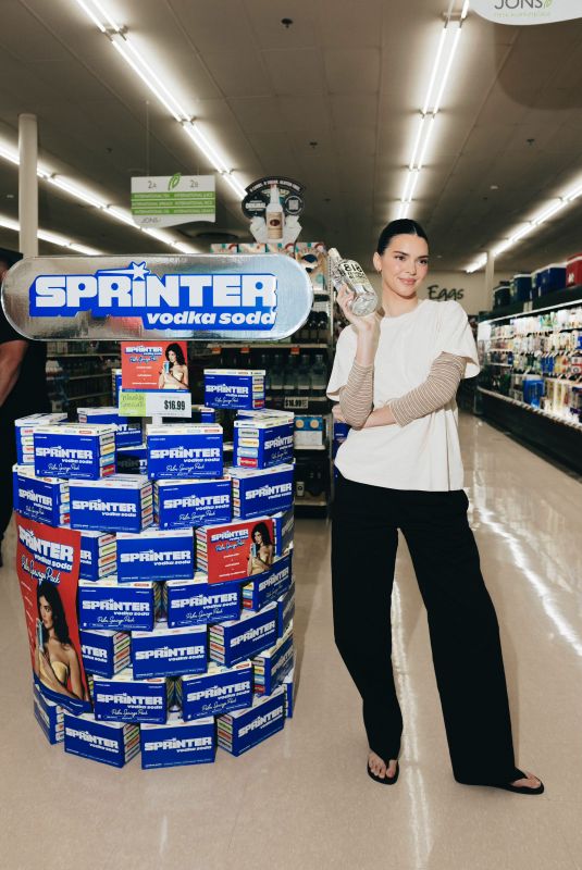 KENDALL JENNER Celebrates Launch of Sprinter Vodka Soda