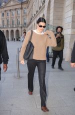 KENDALL JENNER Out and About in Paris 04/24/2025