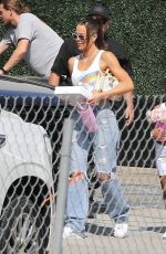 KHLOE KARDASHIAN Out in Crop Top at True