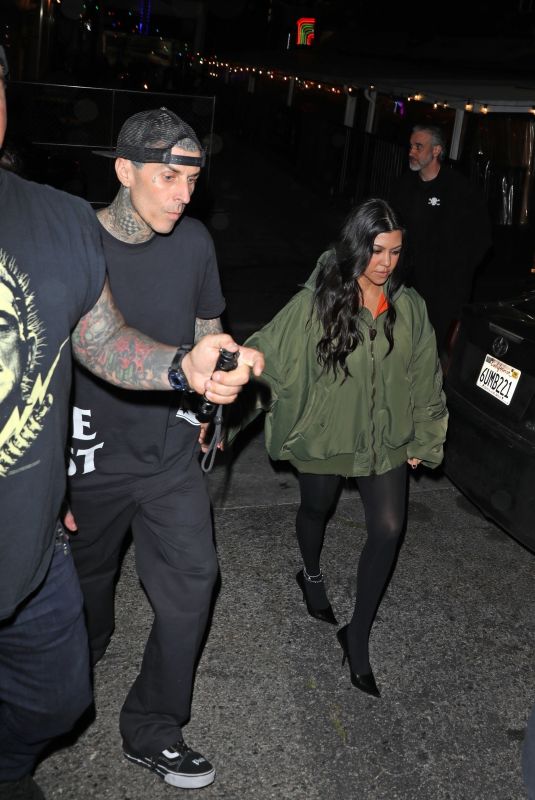 KOURTNEY KARDASHIAN and Travis Barker at Landon Barkers Concert at Roxy in West Hollywood 04/04/2025
