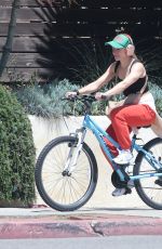 KRISTEN BELL Out for a Bike Ride in Los Angeles 04/26/2025