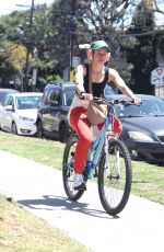 KRISTEN BELL Out for a Bike Ride in Los Angeles 04/26/2025