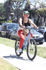 KRISTEN BELL Out for a Bike Ride in Los Angeles 04/26/2025