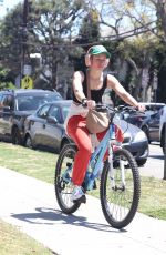 KRISTEN BELL Out for a Bike Ride in Los Angeles 04/26/2025