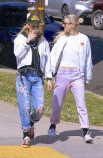 KRISTEN STEWART and DYLAN MEYER Having Kunch in Silver Lake 04/14/2025