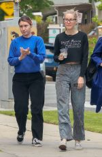 KRISTEN STEWART and DYLAN MEYER Out for Lunch in Los Angeles 04/28/2025