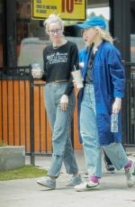 KRISTEN STEWART and DYLAN MEYER Out for Lunch in Los Angeles 04/28/2025