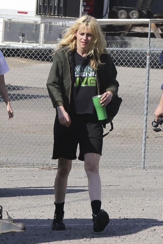KRISTEN STEWART on the Set of The Wrong Girls at Bixel Studio in Los Angeles 04/17/2025
