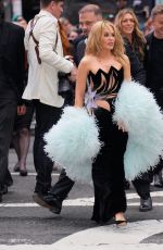 KYLIE MINOGUE Arrives at Good Night, and Good Luck Broadway Opening Night in New York 04/03/2025