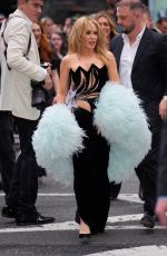 KYLIE MINOGUE Arrives at Good Night, and Good Luck Broadway Opening Night in New York 04/03/2025