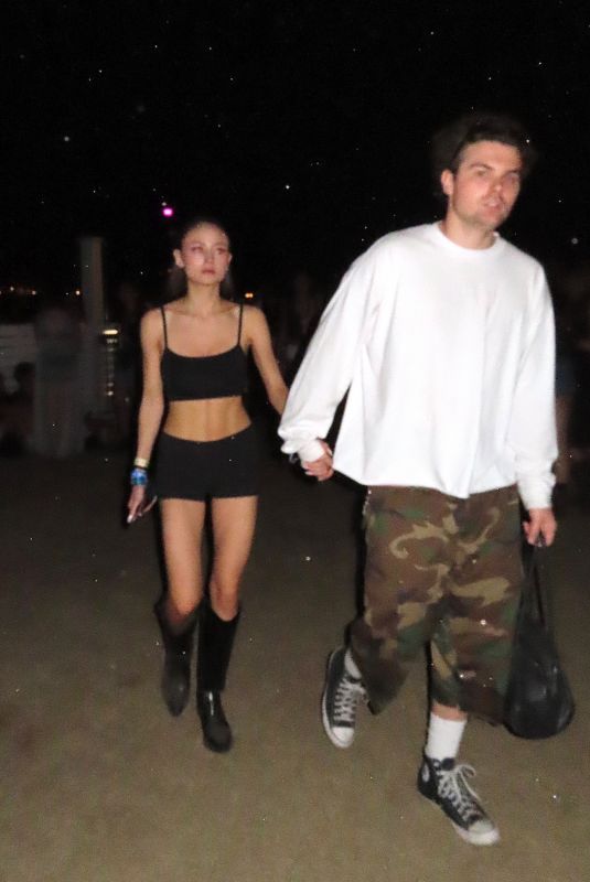 LENI KLUM at Aris Rachevsky Out at Coachella Music Festival 04/12/2025