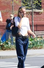 LILA GRACE MOSS Goes Makeup-free at a Park in New York City 04/23/2025