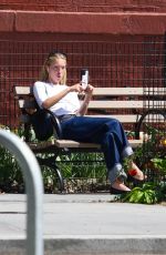 LILA GRACE MOSS Goes Makeup-free at a Park in New York City 04/23/2025