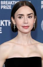 LILY COLLINS at 11th Breakthrough Prize Ceremony at Barker Hangar 04/05/2025