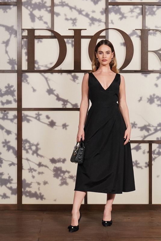 LILY JAMES at Dior Fall 2025 Fashion Show in Kyoto, Japan