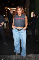 LIZZO Arrives at SNL After-party in New York 04/12/2025
