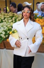 LORI HARVEY Arrives at Jacquemus Opening Event in West Hollywood 04/24/2025
