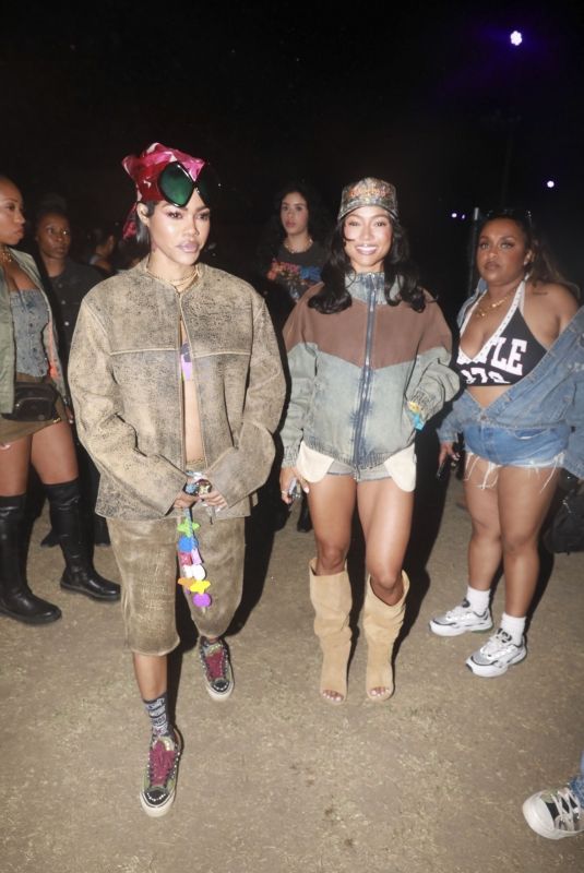 LORI HARVEY, JHENE AIKO, KARRUECHE TRAN, PARIS HILTON and TEYANA TAYLOR Out at Coachella Valley Music and Arts Festival in Indio 04/12/2025
