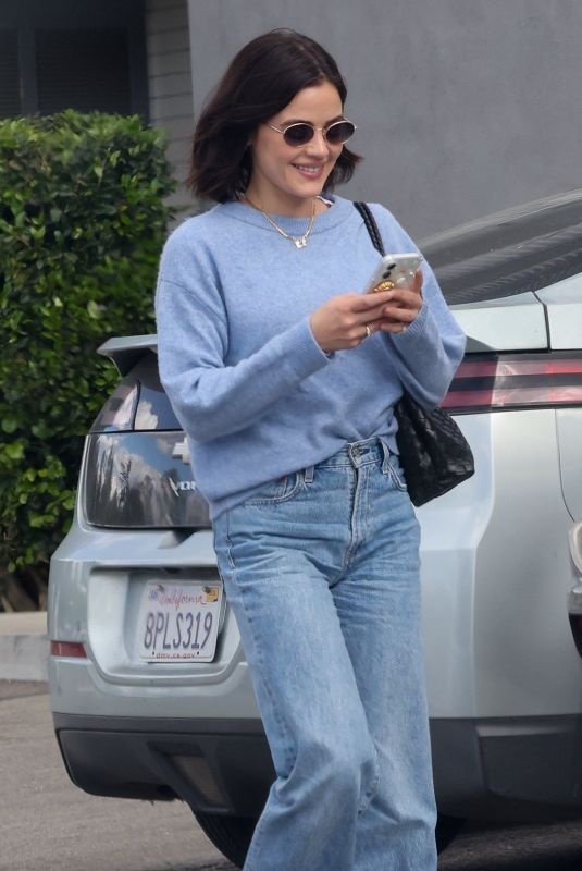 LUCY HALE Out and About in Studio City 04/02/2025