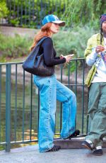 MADELAINE PETSCH Out at Disneyland in Anaheim 04/20/2025