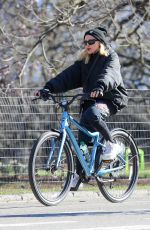 MADONNA Out Riding a Biking Around Central Park in New York City 04/10/2025