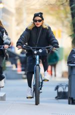 MADONNA Out Riding a Biking Around Central Park in New York City 04/10/2025
