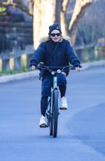 MADONNA Out Riding a Biking Around Central Park in New York City 04/10/2025