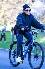 MADONNA Out Riding a Biking Around Central Park in New York City 04/10/2025