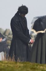 MARGOT ROBBIE on the Set of Wuthering Heights in Wakefield 04/01/2025